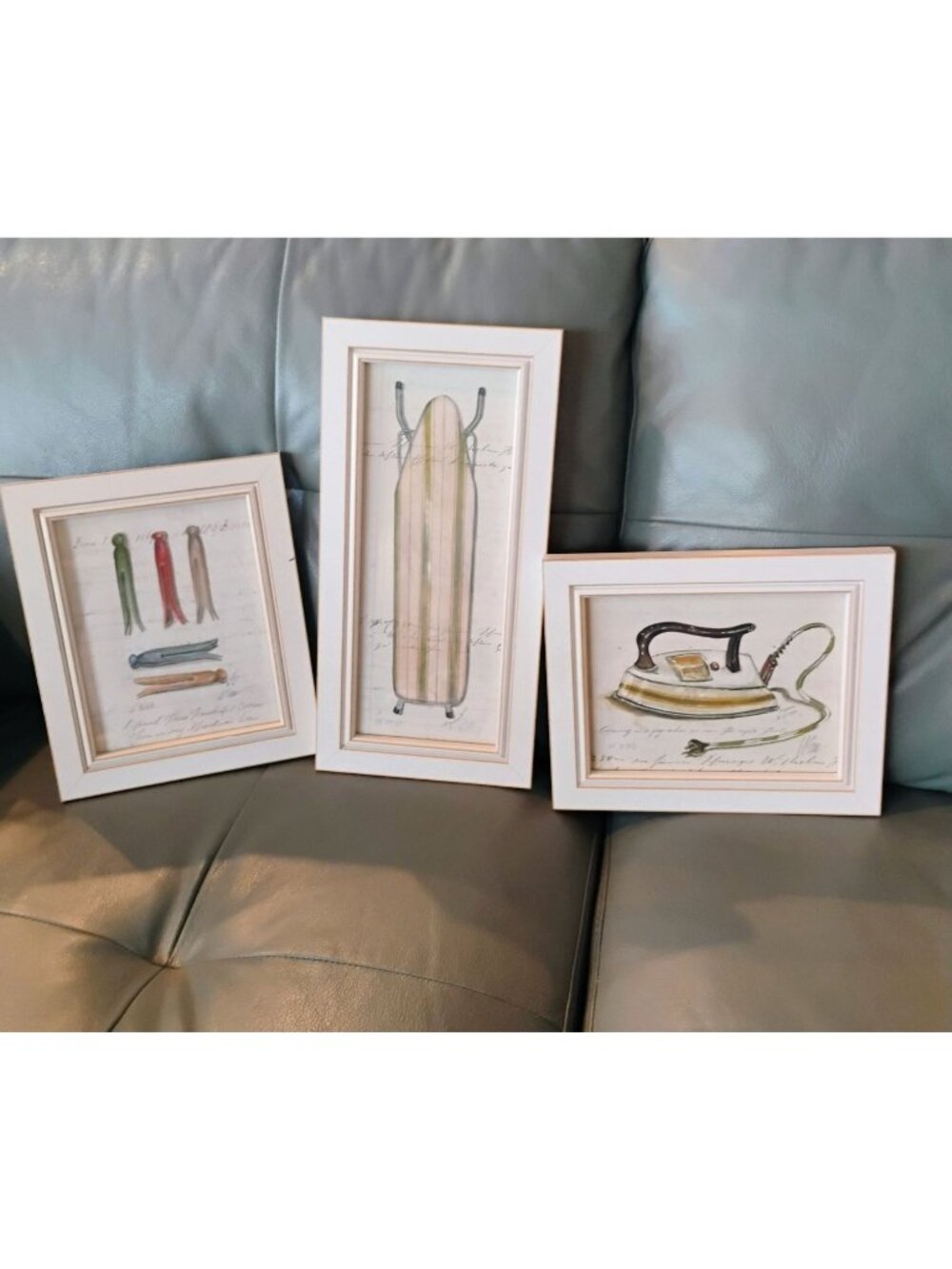Kolene Spicher Art Framed Laundry Room Prints Signed Numbered Set of 3 Ironing B